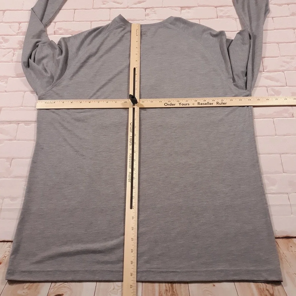 Mizzen + Main Sweater Mens 2XL Henley Neck Gray Pullover Modal Blend
